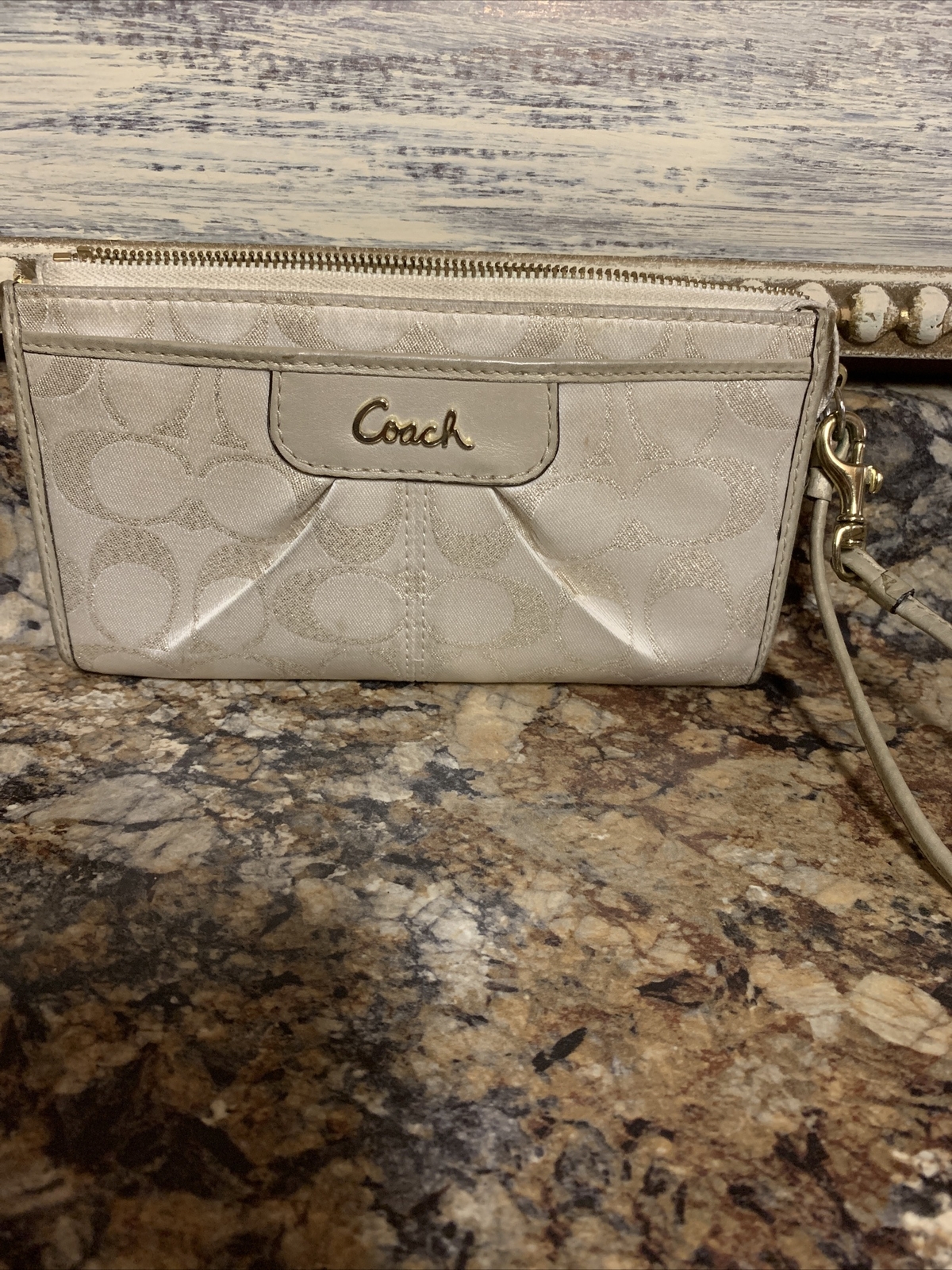 Gold coach wallet Gem