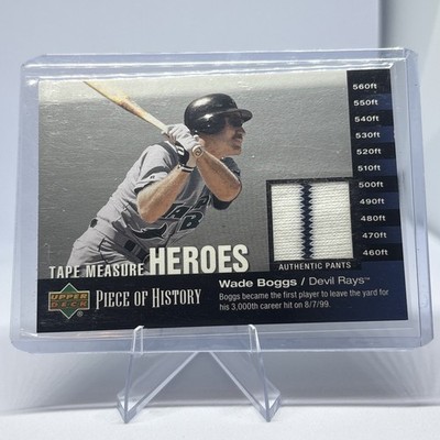 2002 Upper Deck Piece Of History - Tapemeasure Heroes Wade Boggs #TM-WB GameUsed