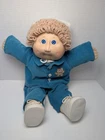 Vintage 1983 Cabbage Patch Doll Blond Loop Hair Blue Eyes Dimples Shoes & Hat