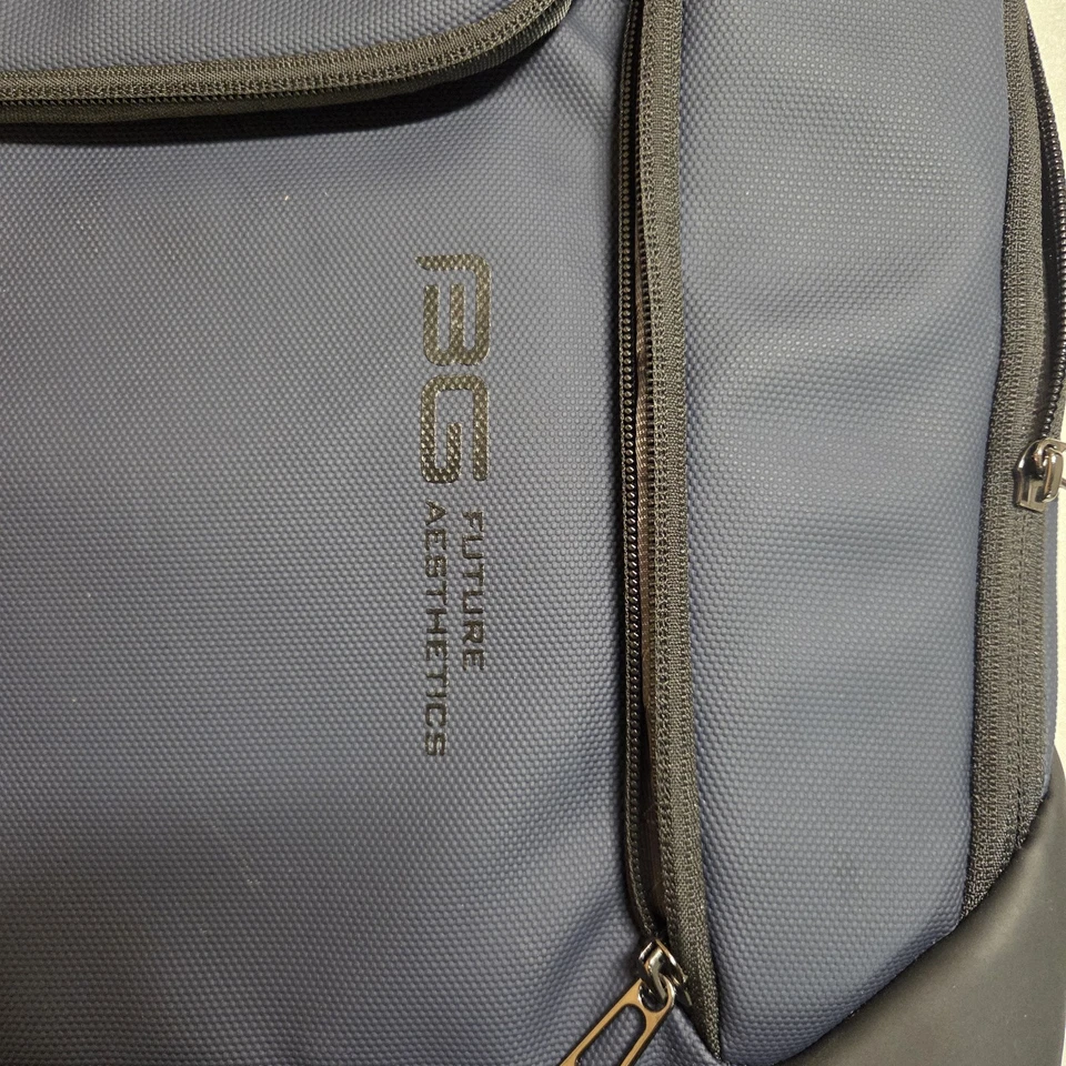 Рюкзак BANGE Business Smart водонепроницаемый подходит для зарядки через USB 15,6 дюйма черный/синий - Изображение 2 из 4