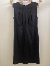 Club Monaco Womens Sleeveless Classic Wool Sheath Dress Midi Cocktail Black SZ 8