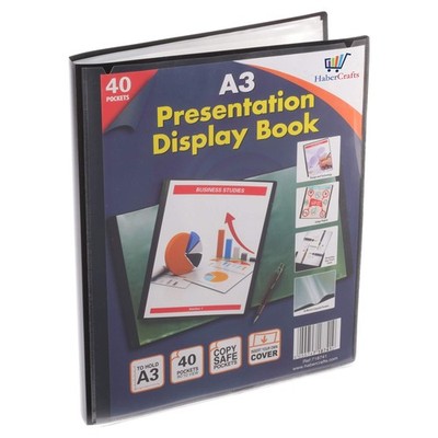 A3 40 Taschen Display Buch Präsentation 1 Stück, 40 Taschen (80 Ansichten) 