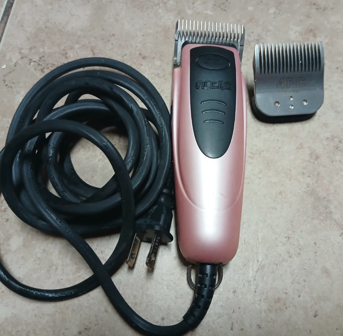 Pre-Owned Andis EasyClip Versa Pet Grooming Clippers Pink - #7 #4 Included