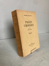FRÉDÉRIC NIETZSCHE – PAGES CHOISIES - MERCURE DE FRANCE - 1947