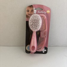 Safety 1st Easy Grip Brush and Comb Sets Hospital's Choice Soft Bristles Pink