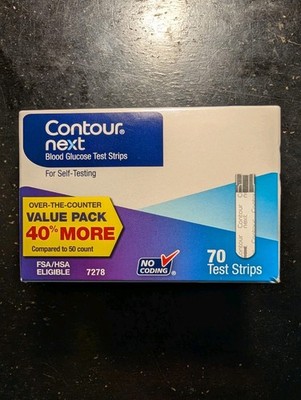 Contour Next Blood Glucose Test Strips 70ct. Exp 7/31/2027+