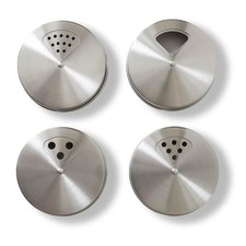 Stainless Steel Adjustable Spice Lid for Mason Jar (Regular Mouth, 4 Pack)
