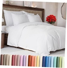 Duvet Cover King Size Set - Extra Soft King 104x90 01 - White No Comforter 