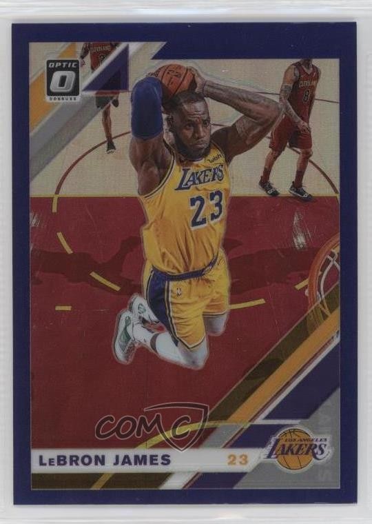 2019-20 Panini Donruss Optic Purple Prizm LeBron James #60 0zz3