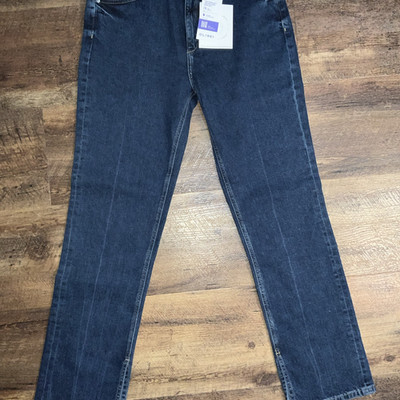 DL1961 Patti Straight NWT Size 31 High Rise Vintage 31'' Denim Jeans Split