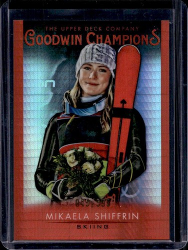 2021 Upper Deck Goodwin Champions Mikaela Shiffrin Platinum Orange Prism #/399