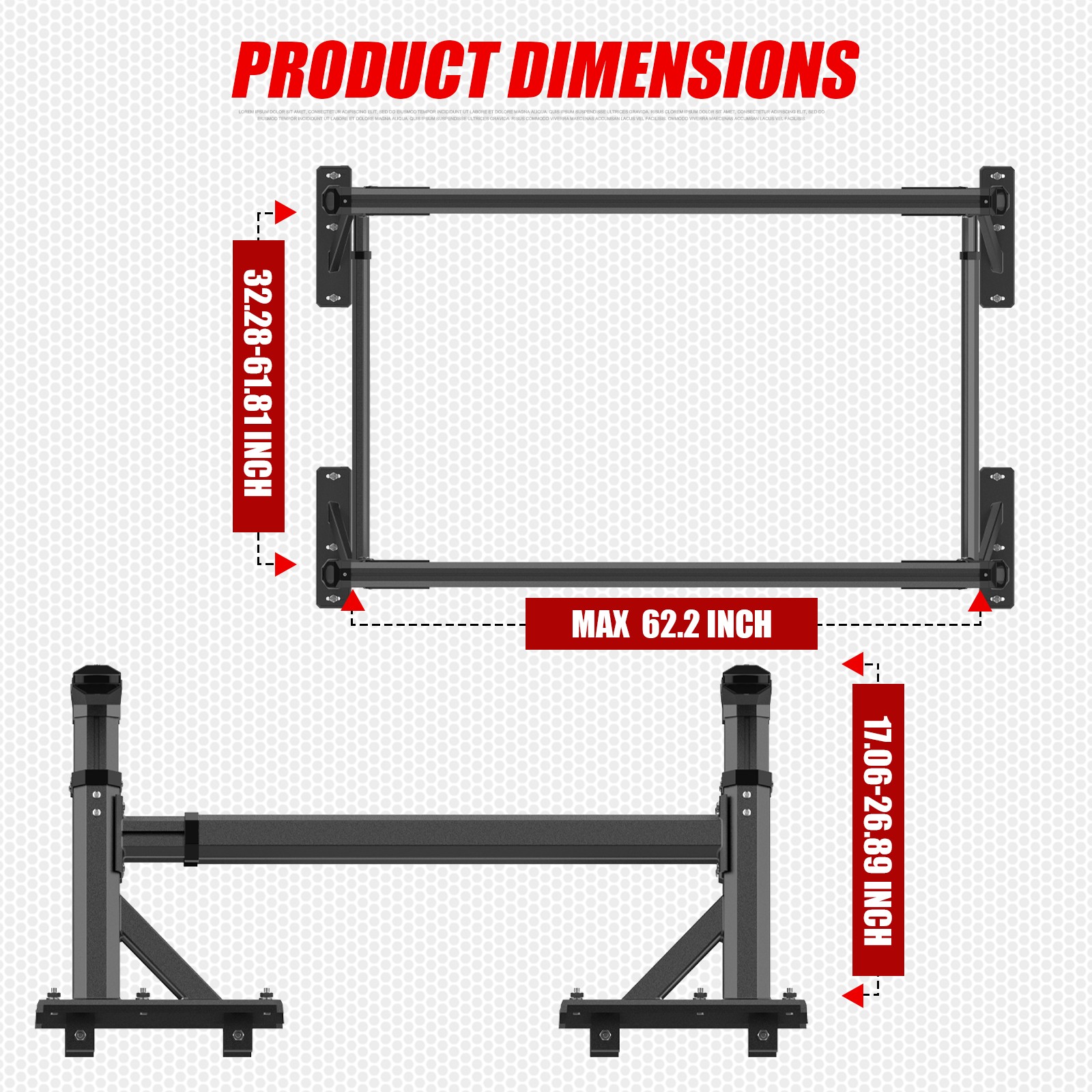 Pair Luggage Carrier Cargo Ladder Rack Truck Pickup Duty Bed Universal Fitment