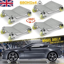 X4 1500lbs per Each Car Tire Skates Tire/Wheel Dolly Ball Bearings Skate Dollies