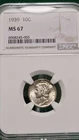 1939 P Mercury Dime MS67 Silver