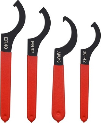 4 Pcs Coilover Wrench Spanner C-Shape Spanner Adjustment Tool Alloy Steel Rubber
