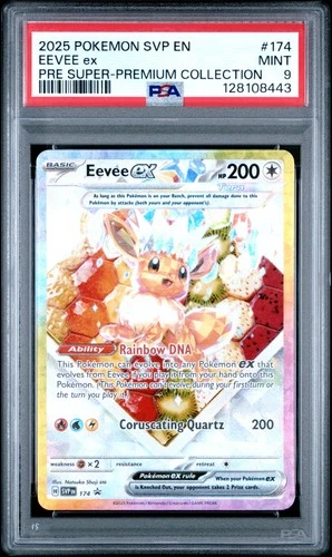 2025 POKEMON SVP EN-SV BLACK STAR PROMO #174 EEVEE EX PSA 9