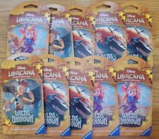 10 x Disney Lorcana TCG: Wilds Unknown Sleeved Pack Brand New Factory Seal
