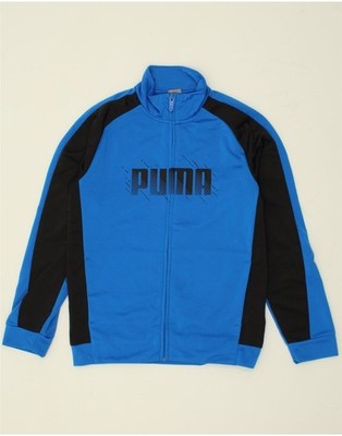 Puma Jungen Grafik Trainingsanzug Oberteil Jacke 11-12 Jahre Blau Colourblock AI01
