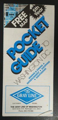 5th Year Pocket Guide Map to Washington D.C. Travel Souvenir Pamphlet Booklet