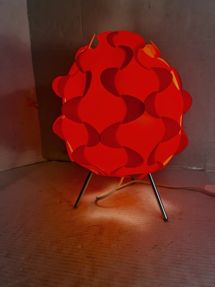 宜家 Fillsta 橙色地球台灯 Origami 停产 复古 瑞典 — 第 3/4 张图片