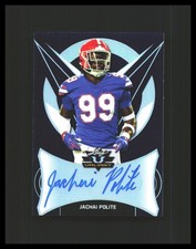 2019 Jachai Polite Rookie Auto Leaf Valiant Blue 1/25 #BA-JP1 Los Angeles Rams
