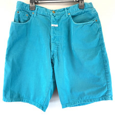 Vintage Marithe Francois Girbaud Shorts Mens 36 Fit 32  Teal Denim 90s USA Y2K