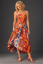 New Farm Rio x Anthropologie Sleeveless Printed Midi Dress Size L NWT