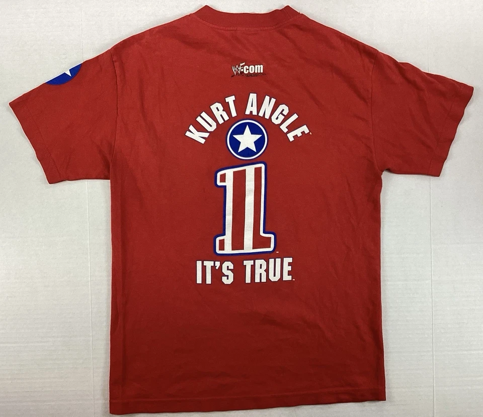 Camiseta vintage Kurt Angle WWF 2001 I’ll Make You Tap Out It’s True Stone Cold Foto 3 de 4