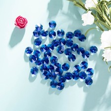 50pcs Blue Crystal Octagon Beads Prisms Beads Drop Chandelier Hanging Part 14mm