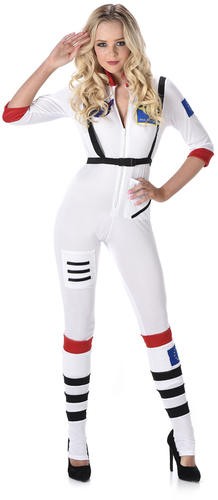 Astronaut Ladies Fancy Dress Space Girl Uniform Womens Adults Costume Outfit New image 2