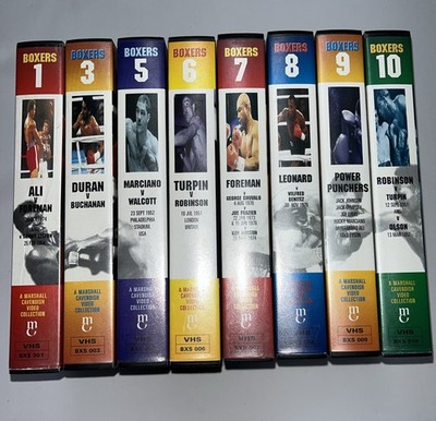 Vtg. Boxers Marshall Cavendish VHS Tapes Collection 8 Vols 1,3,5-10 Ali Boxing