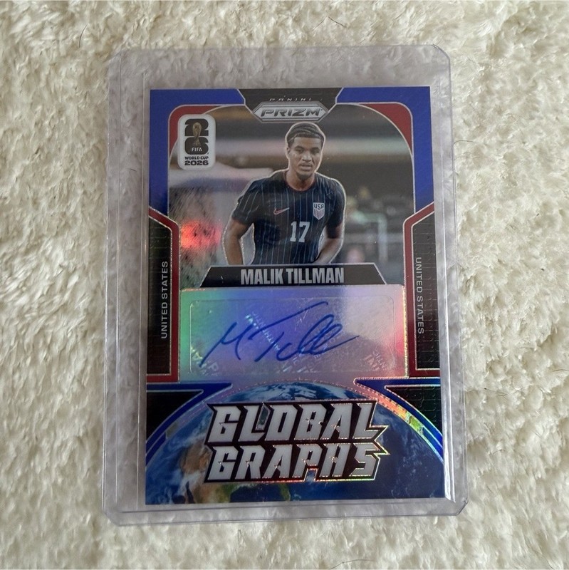 Panini Prizm FIFA World Cup 2026 Malik Tillman Global Grains Auto /25 GG-MT