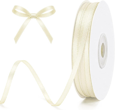 3mm Elfenbein Satinband: 100Yards Schmales Schleifenband, Geschenkband zum Baste