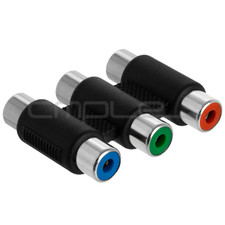 3 RCA Coupler Component Video Cable Extender RCA F to F Connector Joiner Adapter
