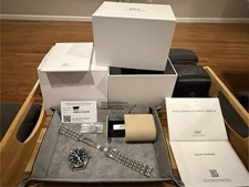 IWC Mark XX Blue Sunburst Dial Auto 40mm Steel Bracelet Date Box Papers