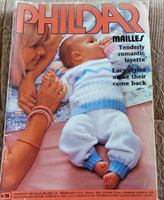 No. 56 Phildar Baby Book 60 Knitting & Crochet Patterns Layette, Covers Toys