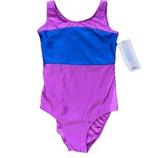 NEW w Tags Danskin Leotard Sz 12-14 Purple Blue