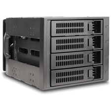 Versatile Hot-Swap HDD Cage Black: 3x5.25-Inch to 4x3.5-Inch for SATA/SAS Drives