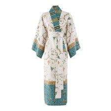 Bassetti Kimono | OPLONTIS V2 grün |  100% Baumwoll-Satin!
