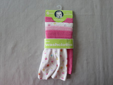 Gerber Newborn Girl Terry Washcloths, 5-Piece, New, 0-9M
