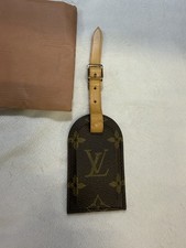 Louis Vuitton Monogram Canvas Luggage Tag Vachetta Leather Strap