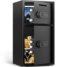 6.0 Cu ft Safe Box, Steel Security Safes with Jewelry Drawer Room & Hooks, Home