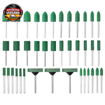 Kleines Polierset 3mm Schäfte für Drehwerkzeug Kunststoff Gummi Polierköpfe