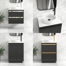 600/800mm Floor Standing/Wall Hung Vanity Unit Worktop & Countertop Basin