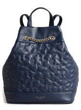 Image of ***TED BAKER*** BNWT LEATHER MAGNOLIA QUILTED BACKPACK ‘AYSSAN’, BLUE