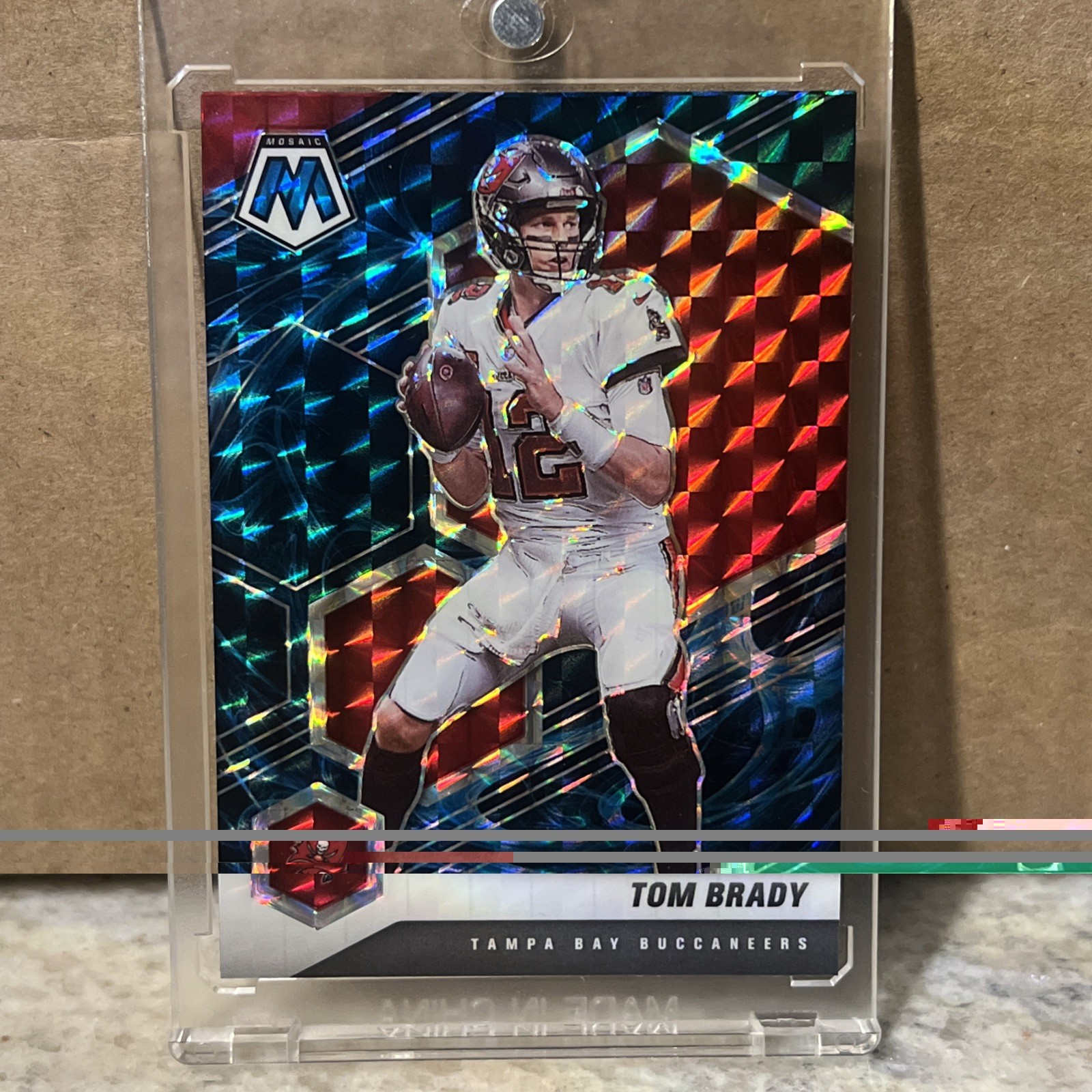 2021  NFC Tom Brady #186 Mosaic Genesis Prizm Tampa Bay Buccaneers case hit 🔥
