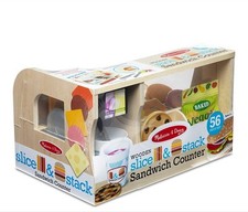 Melissa  Doug Slice  Stack Sandwich Counter Playset