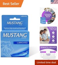 Mustang 3-Pack Silky Lubricated Latex Condoms Electronically Tested Protection
