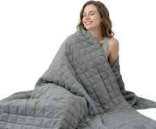 Smart Queen Weighted Blanket for Adults, Full Size 48x72, 15lbs, Soft Heavy Blan
