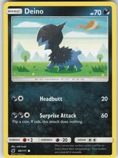 Deino 60/111 SM - Crimson Invasion Pokemon Moderately Played MP